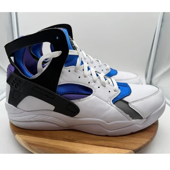Nike Air Flight Huarache Men's Size 13 OG White Varsity Royal Lyon Blue 0364 - Picture 3 of 9